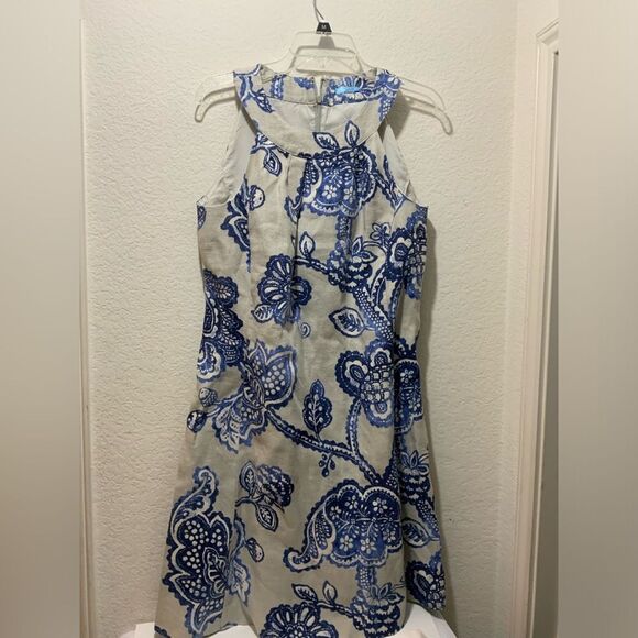 J McLaughlin Edie Halter Linen Sleeveless Dress size 8 - Picture 4 of 10